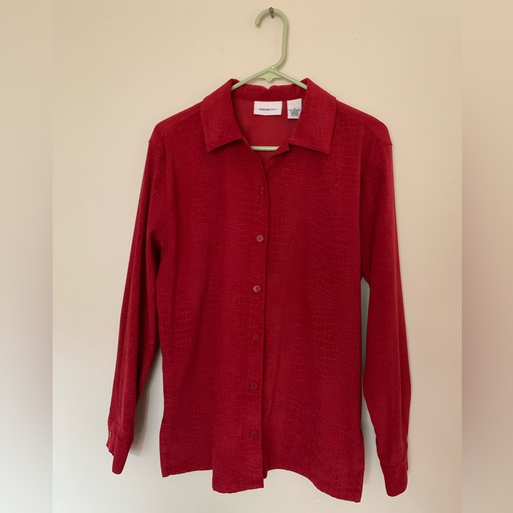 Parisian Works Red Button Down Shirt
